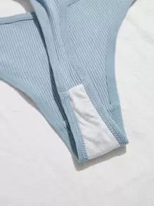 Snug Zone 7packs Letter Patched Rib Sexy Panties - Multicolor - View 6