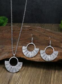 Set joya con textura de metal con diseño de sector