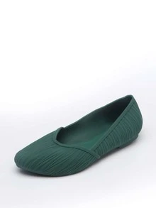 Giày bệt Nữ màu trơn Đúng mốt - màu xanh lá - Xem 3