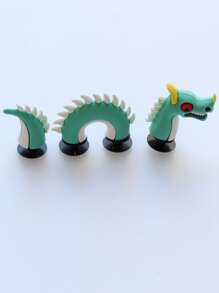 con diseño de dragón zapato PVC con dibujos animados Accesorios para Zuecos Chanclas - Multicolor - Ver 2