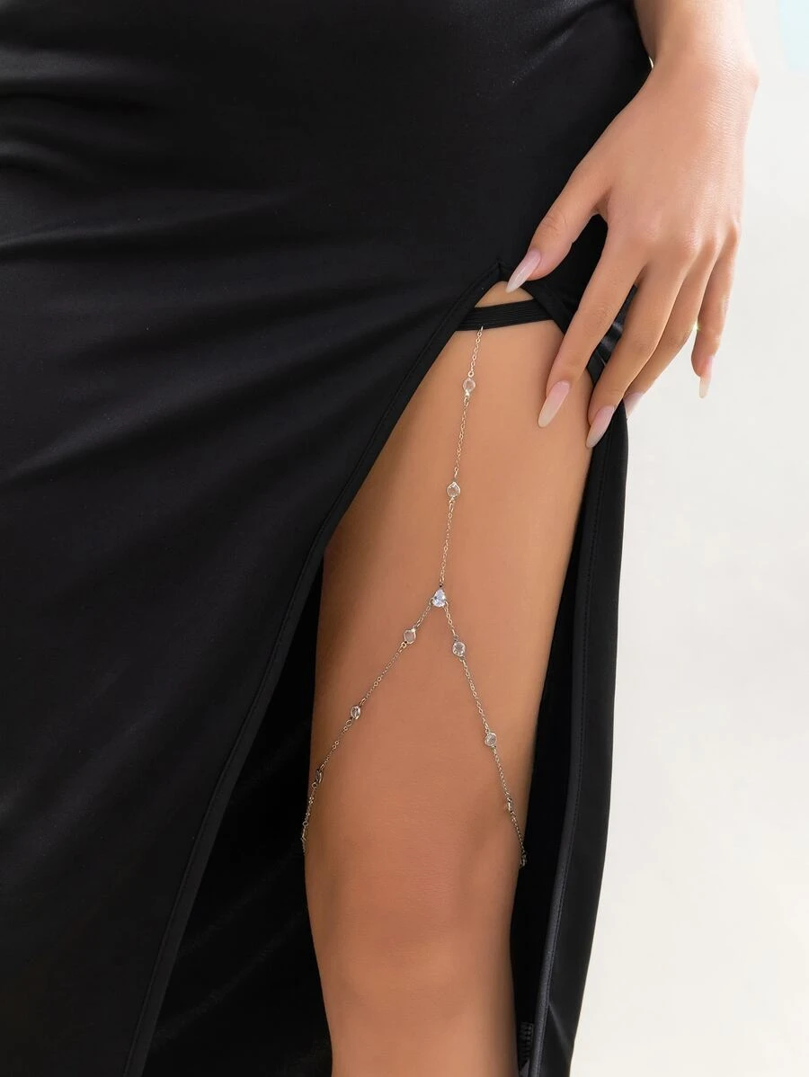 水鑽裝飾大腿鏈 - 彩色 - 查看 1