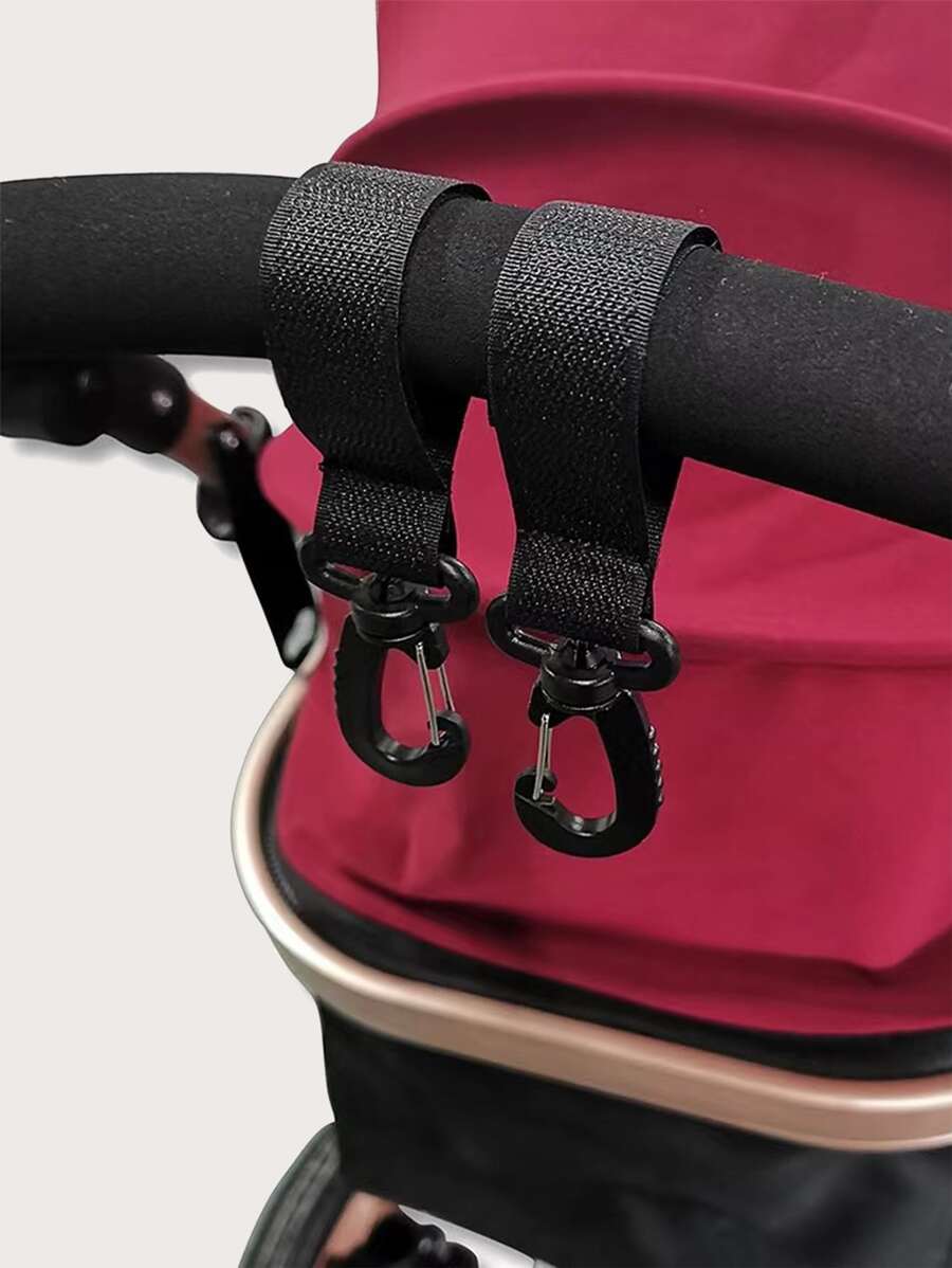2pcs Baby Stroller Hanging Hook - Black - View 1