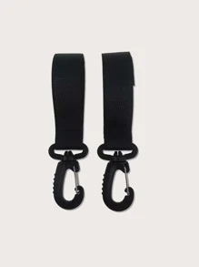 2pcs Baby Stroller Hanging Hook - Black - View 2