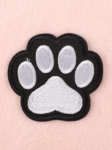 3 piezas Parche termoadhesivo con diseño de pata - Blanco y Negro - Ver 3