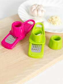 1 pieza Prensa para ajo de plástico ajo multifuncional cocina - Verde - Ver 6