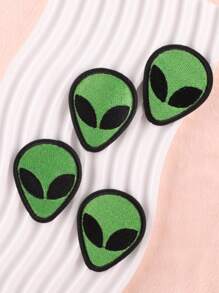 4入組外星人刺繡熨燙貼片 - 彩色 - 查看 1