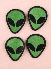 4入組外星人刺繡熨燙貼片 - 彩色 - 查看 4