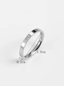 Nhẫn đơn - Bạc - Xem 4