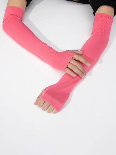 arm length fingerless gloves