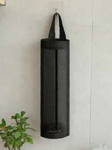 1pc/2pcs Wall-Mounted Sturdy Trash Bag Holder With Large Capacity - Black - View 13