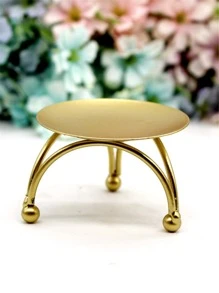 1 cái Mini Hình học Tròn Sắt Nến Chủ Trang Trí Máy Tính Để Bàn, Trang Trí Phòng, Quà Tặng - màu đen - Xem 3