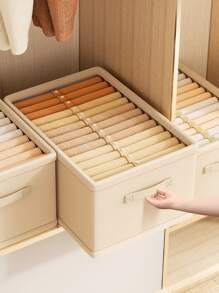 1 hộp lưu trữ có thể gập lại chắc chắn - Màu Khaki - Xem 6