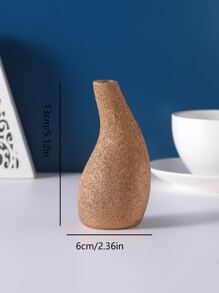 1pc Wooden Pattern Flower Vase - Gold - View 4