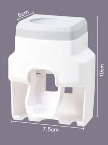 1pc Two Tone Toothbrush Holder - Grey - View 2