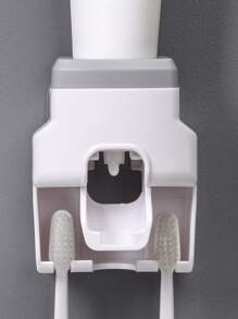 1pc Two Tone Toothbrush Holder - Grey - View 3