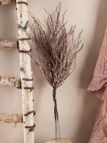 6/18 Pcs Artificial Grass Plants Wheatgrass Fake Grass Shrubs Plastic Grass Onion Grass Flowers UV Resistant Plants Bohemian Home Table Decor Rustic Farmhouse Party Home DIY Crafts Patio Flower Garden Farmhouse Flower Arrangements Table Centrepieces - Coffee Brown - View 5