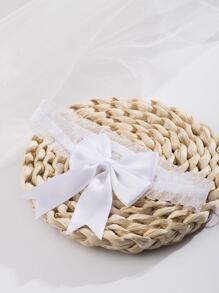 1 cái nơ nữ trang trí cô dâu thời trang Garter cho tiệc cưới - trắng - Xem 5