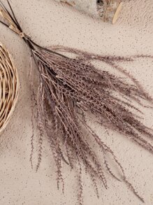 6/18 Pcs Artificial Grass Plants Wheatgrass Fake Grass Shrubs Plastic Grass Onion Grass Flowers UV Resistant Plants Bohemian Home Table Decor Rustic Farmhouse Party Home DIY Crafts Patio Flower Garden Farmhouse Flower Arrangements Table Centrepieces - Coffee Brown - View 6