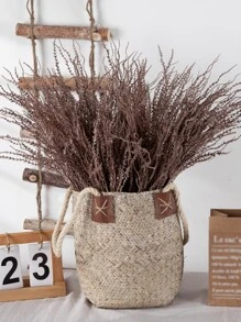 6/18 Pcs Artificial Grass Plants Wheatgrass Fake Grass Shrubs Plastic Grass Onion Grass Flowers UV Resistant Plants Bohemian Home Table Decor Rustic Farmhouse Party Home DIY Crafts Patio Flower Garden Farmhouse Flower Arrangements Table Centrepieces - Coffee Brown - View 7