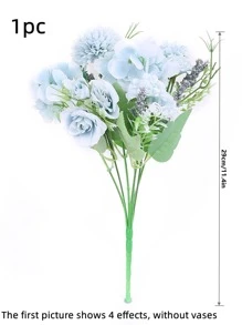 1pc Artificial Flower Bouquet - Blue - View 3