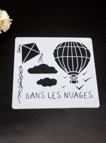 1 pieza Plantilla de dibujo globo aerostático - Blanco - Ver 1