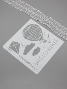 1 pieza Plantilla de dibujo globo aerostático - Blanco - Ver 3