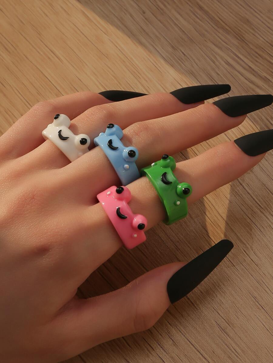 Anillo con diseño rana - Multicolor - Ver 1