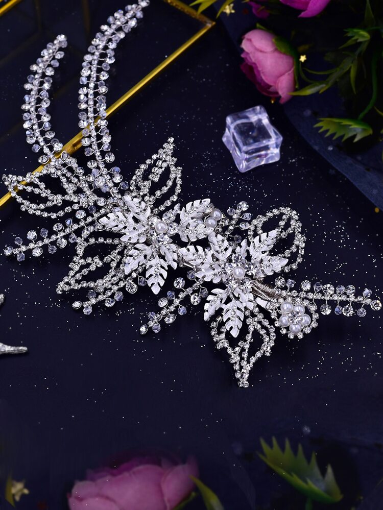 Rhinestone Decor Bridal Headwear For Wedding Boho Tiaras Valentine's Day Accessories