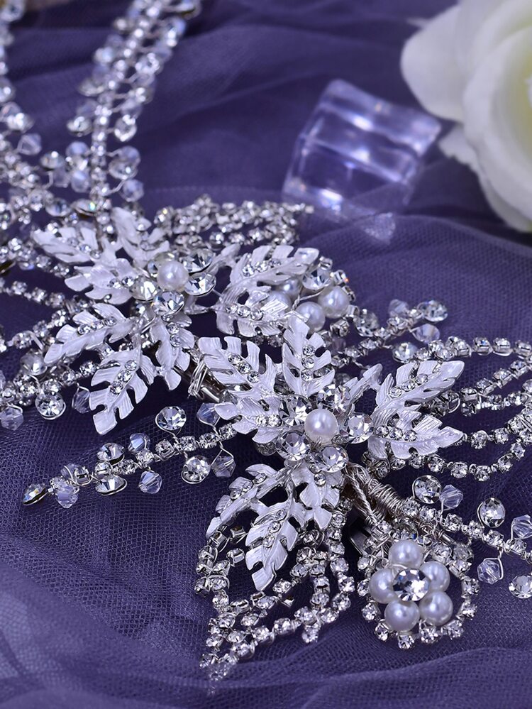 Rhinestone Decor Bridal Headwear For Wedding Boho Tiaras Valentine's Day Accessories