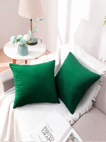 1 vỏ đệm chắc chắn không có chất độn - Màu xanh lá cây đậm - Xem 3