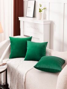 1 vỏ đệm chắc chắn không có chất độn - Màu xanh lá cây đậm - Xem 5