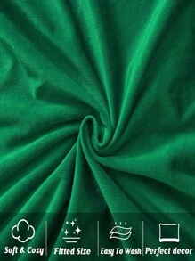 1 vỏ đệm chắc chắn không có chất độn - Màu xanh lá cây đậm - Xem 6