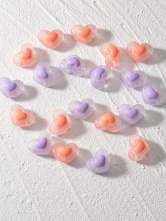 10入組/套心形DIY珠子