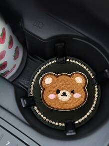 1入組熊圖案汽車杯墊 - 彩色 - 查看 1