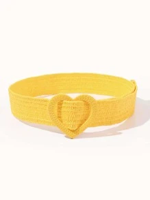 心形搭扣編織腰帶