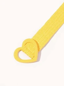 心形搭扣編織腰帶