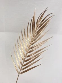 2 件人造叶子、假植物、秋季装饰、房间、书桌、花园装饰、房间装饰用品、情人节、礼物 - 金色 - 查看 4