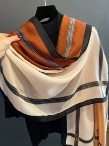 1入斑紋圖案圍巾，時尚優雅休閒週末穿著的頭巾，髮帶，頭箍，裝扮時尚必備 - 彩色 - 查看 2