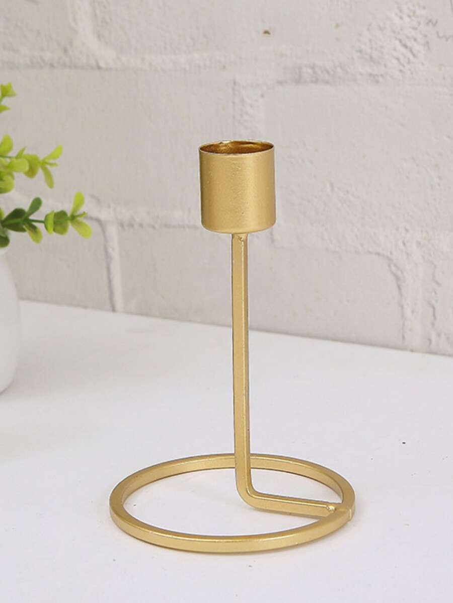 1 giá đỡ nến đồng màu - Vàng - Xem 1