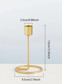 1 giá đỡ nến đồng màu - Vàng - Xem 4