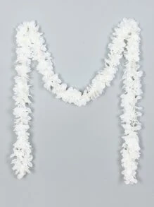 1/3/5/10支装人造樱花藤蔓刺绣花环，2米长，适用于家居装饰、婚礼场地装饰、房间/浴室墙面装饰、户外花园装饰、生日派对装饰、情人节和新年装饰 - 白色 - 查看 3