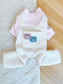 1 PC Letter Patch Trang trí áo liền quần cho thú cưng - Hồng - Xem 2