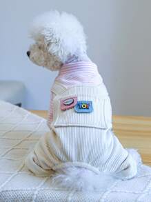 1 PC Letter Patch Trang trí áo liền quần cho thú cưng - Hồng - Xem 5