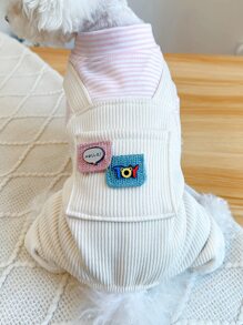 1 PC Letter Patch Trang trí áo liền quần cho thú cưng - Hồng - Xem 8
