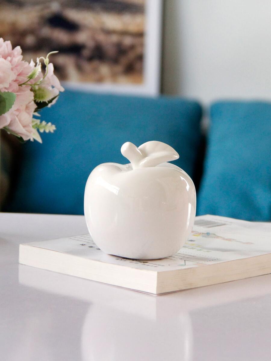 1入組蘋果設計裝飾工藝 - 白色 - 查看 1