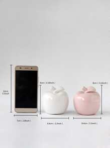 1入組蘋果設計裝飾工藝 - 白色 - 查看 3