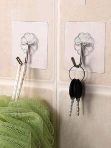 20 piezas Gancho mural transparente - transparente - Ver 1