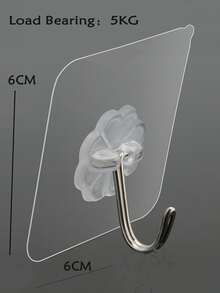 20 piezas Gancho mural transparente - transparente - Ver 2