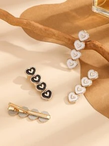 4 piezas Horquilla con adorno de corazón - Multicolor - Ver 2