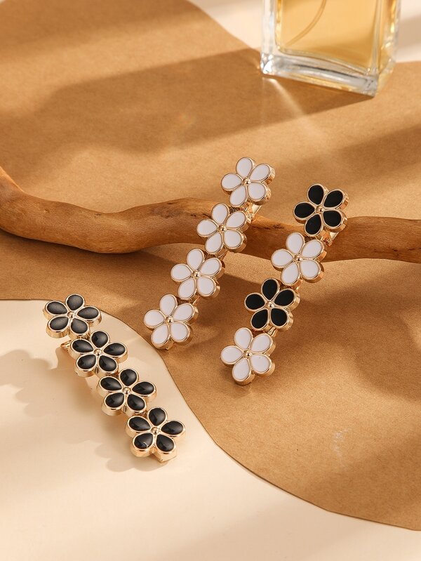 3入組花朵裝飾髮夾